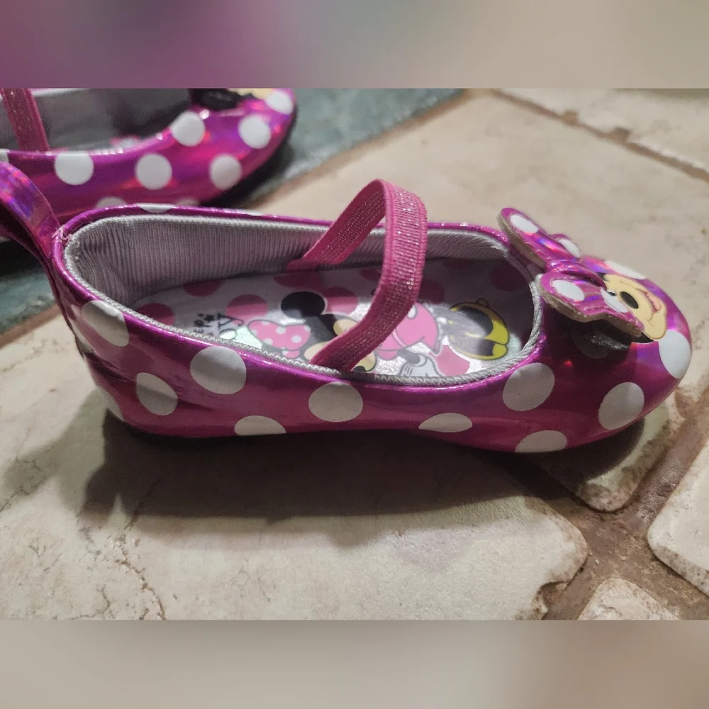 Disney Baby Walker Shoes Pink White Minnie Mouse